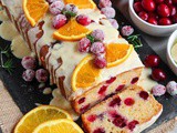 Cranberry Orange Loaf With Orange Glaze (Eggless)