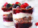 Yogurt Parfait With Granola And Fruit Compote (Vegan)