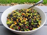 Mexican Black Bean, Corn, Capsicum and Avocado Salad