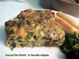 Mushroom and Zucchini (crustless) Pie