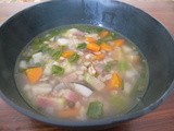 Scotch broth and oat cakes