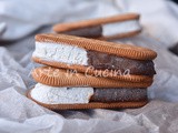 Biscotti gelato con panna e nutella