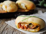 Brioche all’olio salate con melanzane a funghetto