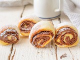 Brioche arrotolate alla nutella