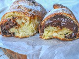 Brioche gigante alla nutella dolce soffice