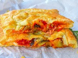 Calzone melanzane e prosciutto con sfoglia