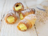 Cannoli di frolla alla crema pasticcera