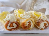 Cannoli di pandoro al limone