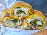 Cannoli di pane con friarielli idea antipasto