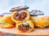 Cannoli di sfoglia con cheesecake nutella e pan di stelle pronti in 5 minuti