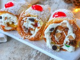 Cannoli pandoro alla cassata