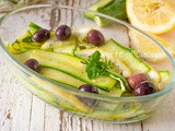 Carpaccio di zucchine marinate al limone