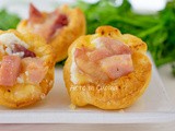 Cestini con pasta sfoglia ricotta e salumi