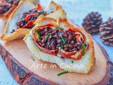 Cestini di pane pancetta e lenticchie antipasto per Capodanno