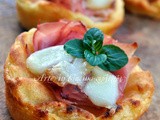 Cestini di patate con prosciutto e scamorza