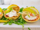 Cestini di piadina salmone e avocado