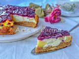 Cheesecake alle mele e marmellata cotta al forno