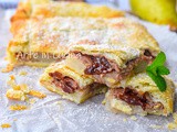 Cheesecake con sfoglia pere e cioccolato