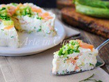 Cheesecake salata con ricotta zucchine e salmone