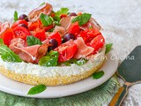 Cheesecake speck e rucola salata e fredda