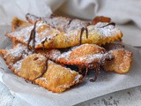 Chiacchiere alla nutella nell’impasto