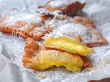 Chiacchiere ripiene alla crema pasticcera