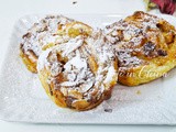 Chiocciole di sfoglia con crema e amaretti