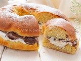 Ciambella brioche crema al latte e nutella