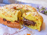 Ciambella di frolla morbida al cucchiaio con nutella