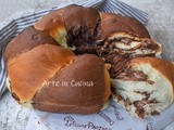 Ciambella intrecciata bicolore brioche alla nutella