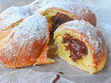 Ciambella intrecciata di brioche alla nutella