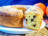Ciambellone ricotta e arancia con gocce di cioccolato
