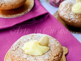 Ciambellotte alle mandorle e crema dolce veloce