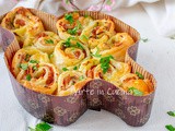 Colomba di sfoglia prosciutto e zucchine
