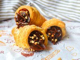 Coni di sfoglia alla nutella