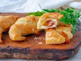 Cornetti di sfoglia con mortadella e provola