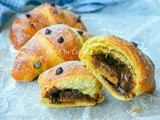 Cornetti gocce di cioccolato e nutella