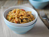 Cous cous con melanzane e zucchine primo alle verdure