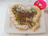 Crostata a forma di cuore alla nutella