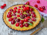 Crostata con ciliegie e crema al cocco