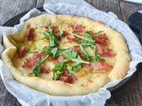 Crostata di pizza prosciutto e fiordilatte