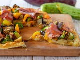 Crostata di sfoglia alle verdure con speck
