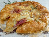 Crostata di sfoglia salata patate e salame