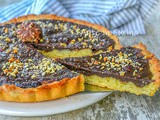 Crostata rocher con crema al cioccolato
