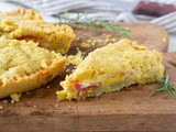 Crostata salata all’olio speck e provola