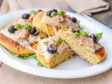 Crostini di patate con tonno e olive