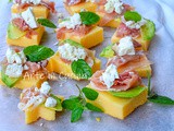 Crostini di polenta speck e feta