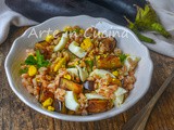 Farro con melanzane in insalata