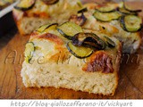 Focaccia alta e soffice con zucchine ricetta facile