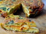 Focaccia di zucchine ripiena al forno leggera